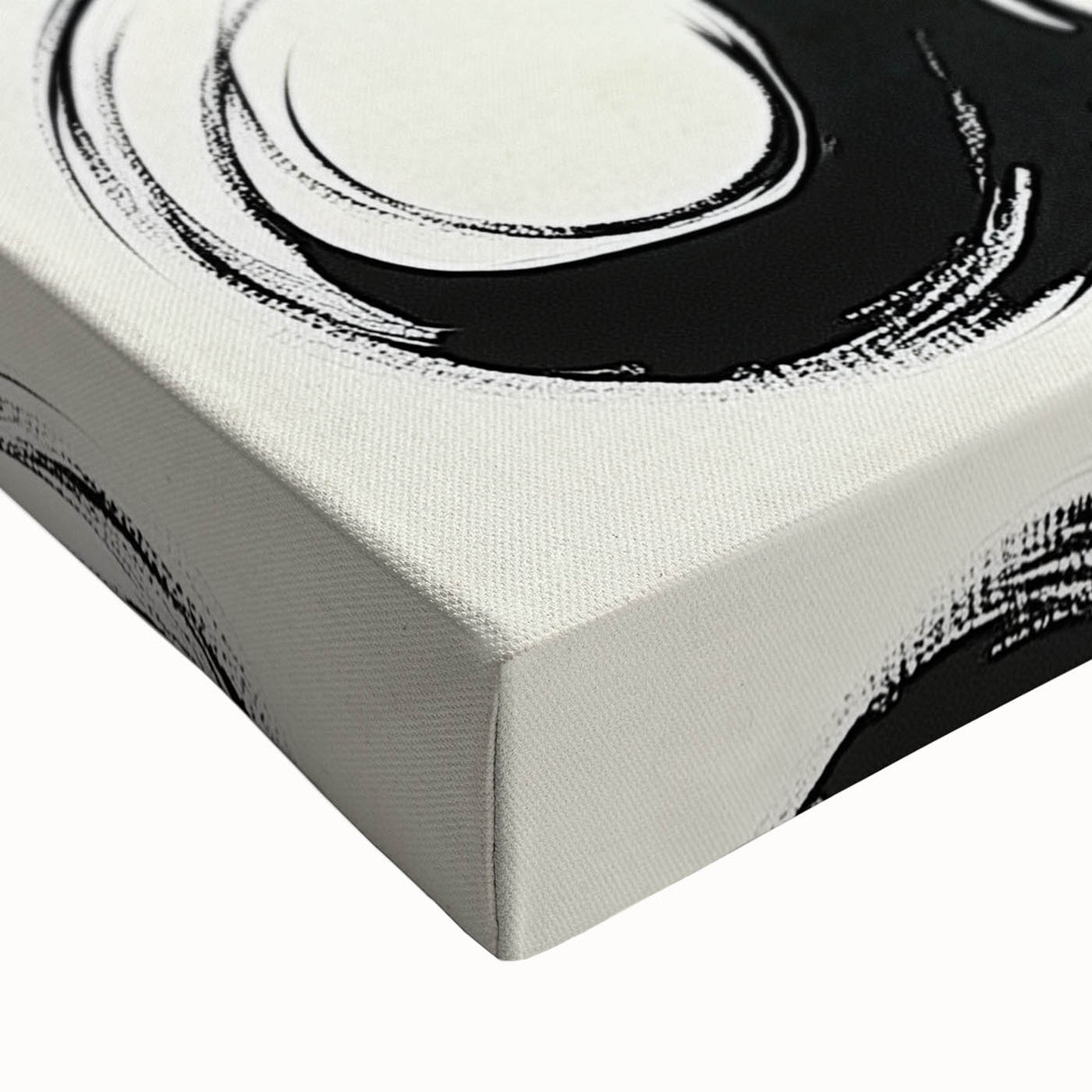Abstract Art Prints – Rhythmic Ink Circles on Neutral Canvas