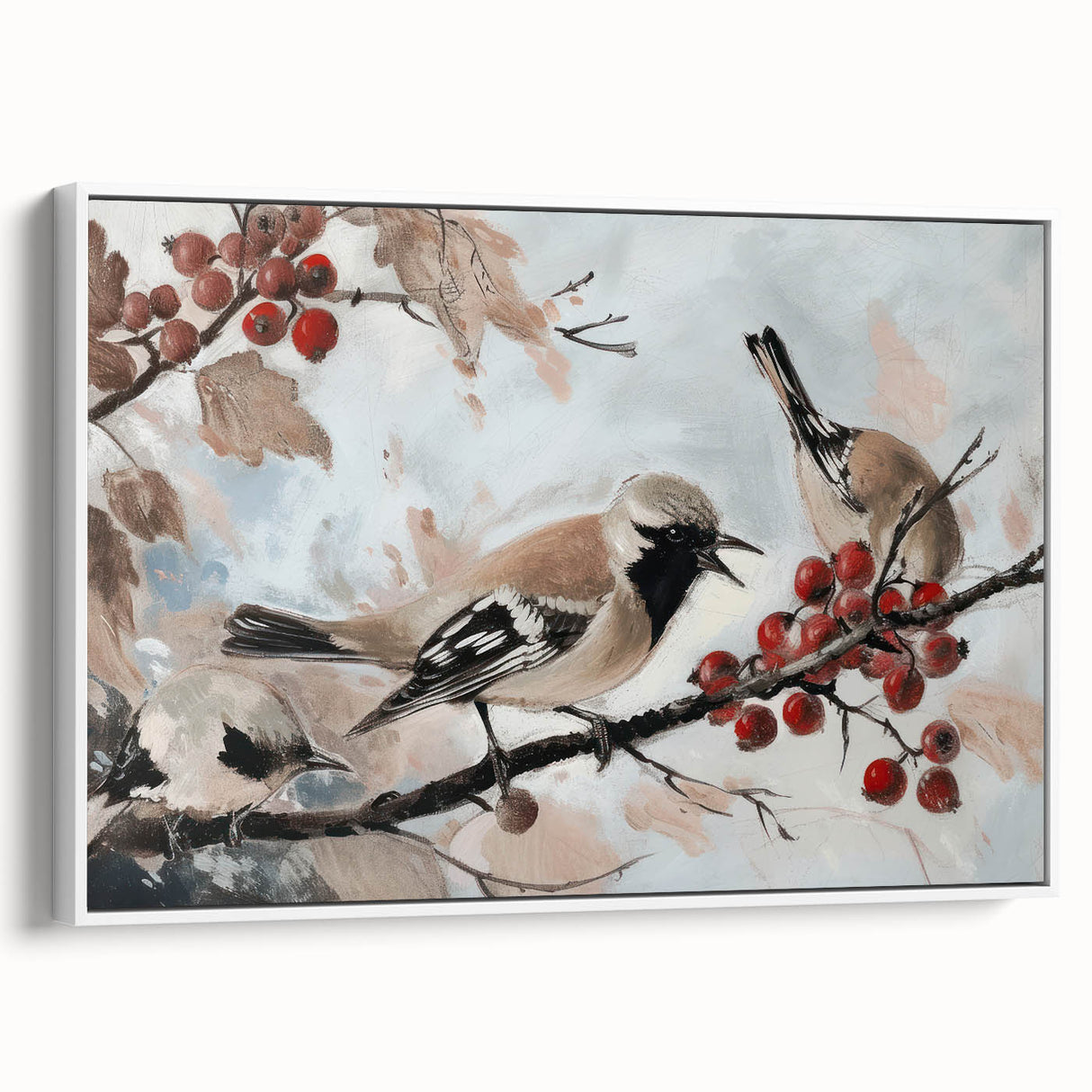 Framed canvas artwork showcasing a vibrant animal design with intricate details, set against a white background, highlighting its modern aesthetic for home decor.