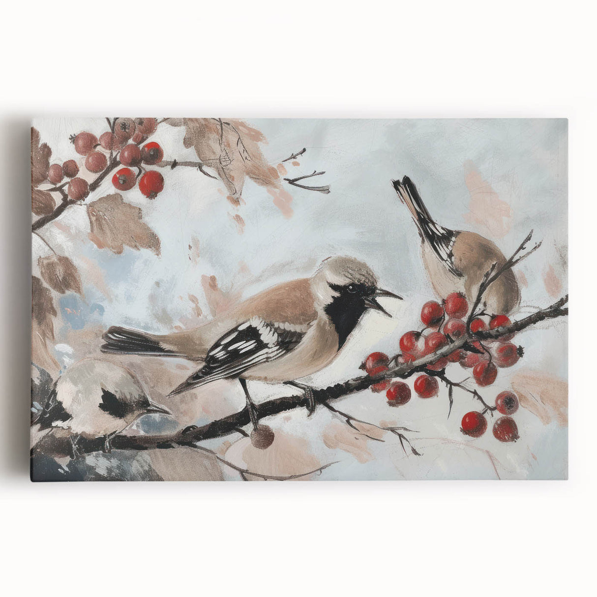 Vibrant animals stretched canvas artwork showcasing a colorful design of various wildlife, ideal for home decor or artistic display, with intricate detailing.