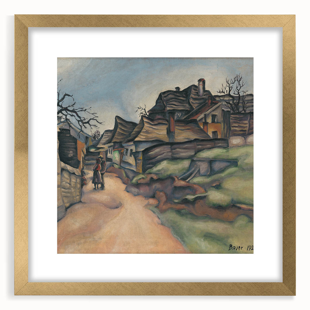 Expressionism Wall Art - Village Pathway by Expressionist Artist