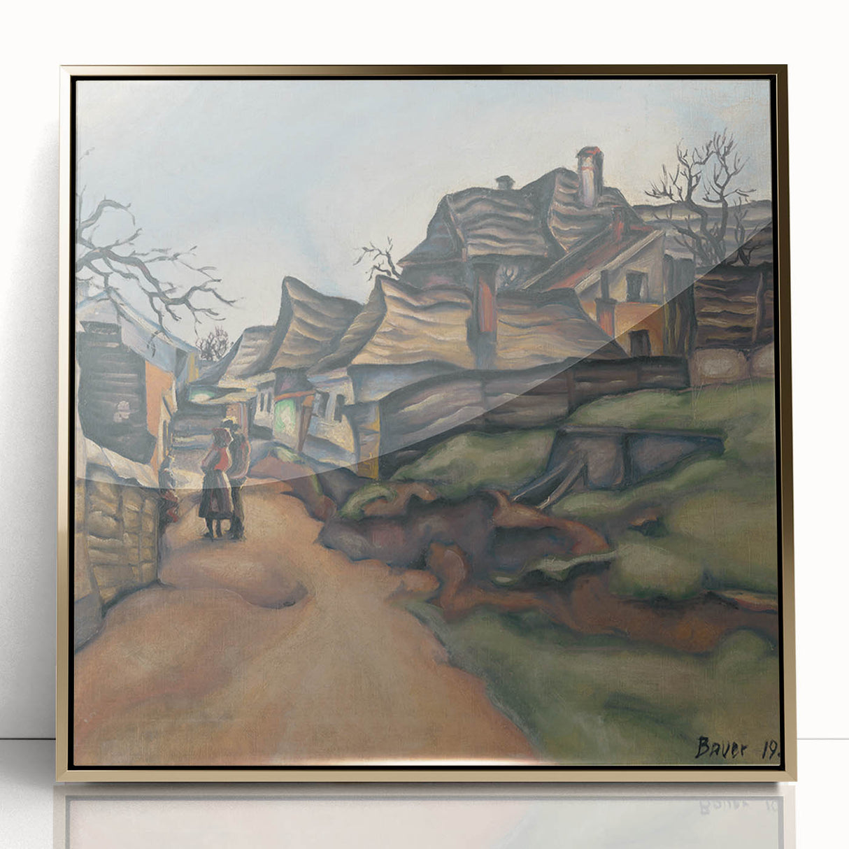 Expressionism Wall Art - Village Pathway by Expressionist Artist