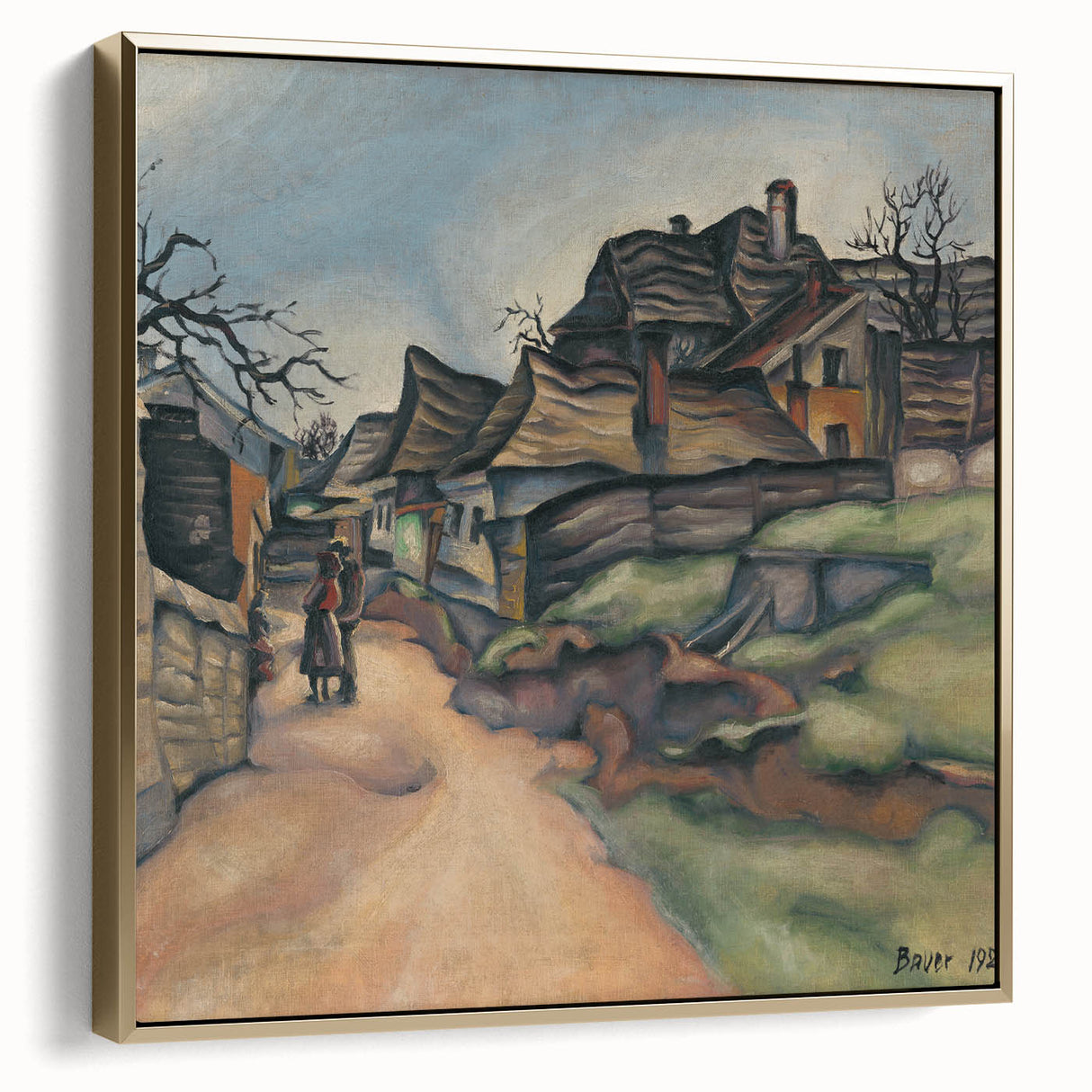 Expressionism Wall Art - Village Pathway by Expressionist Artist