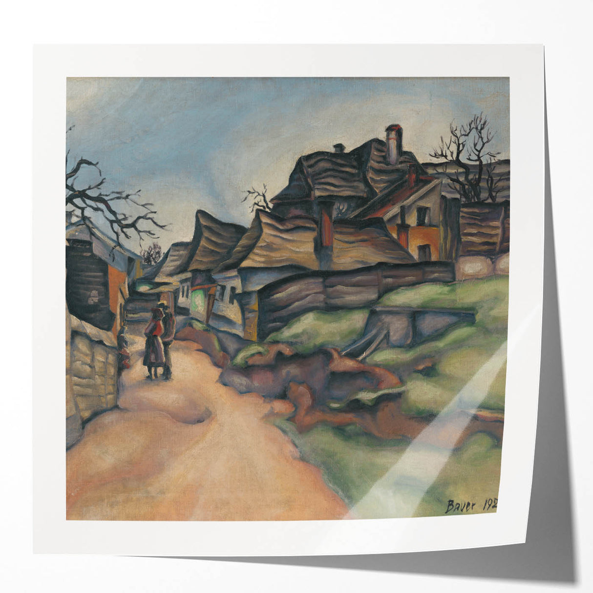 Expressionism Wall Art - Village Pathway by Expressionist Artist