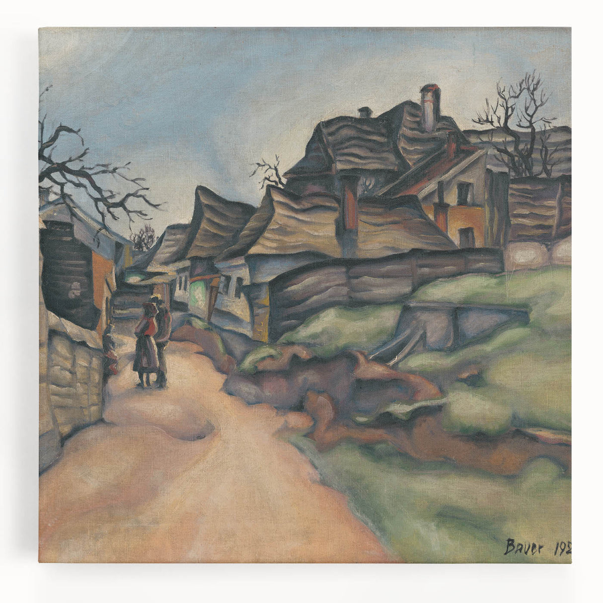 Expressionism Wall Art - Village Pathway by Expressionist Artist