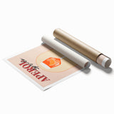 Extra large rolled print featuring a floral art design in pastel shades.