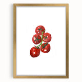 Extra large abstract art print featuring textured fruits in vibrant colors on a framed canvas, ideal for living room decor.