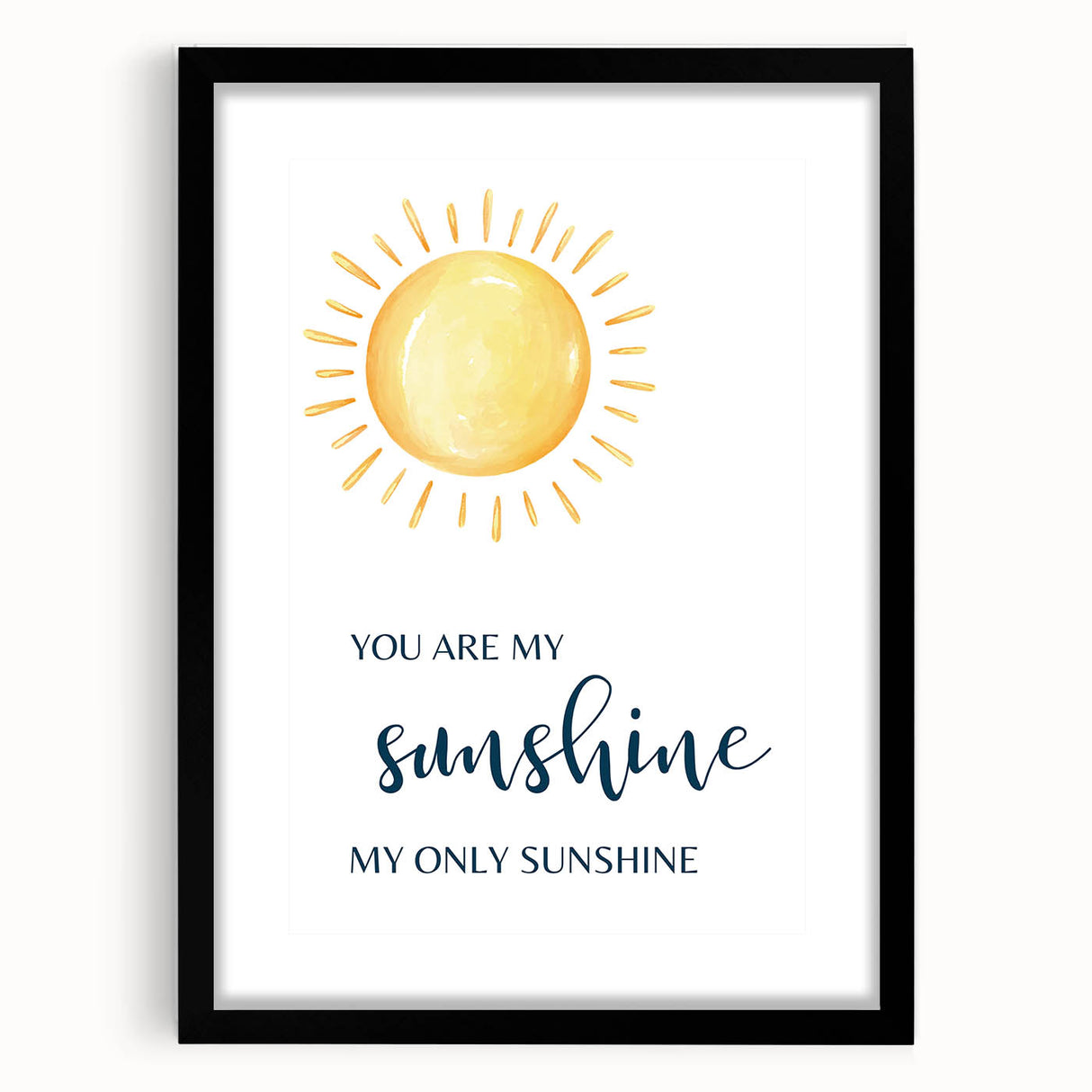 You Are My Sunshine Print - Nursery Wall Art for Kids
