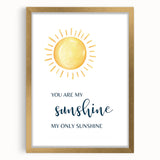You Are My Sunshine Print - Nursery Wall Art for Kids