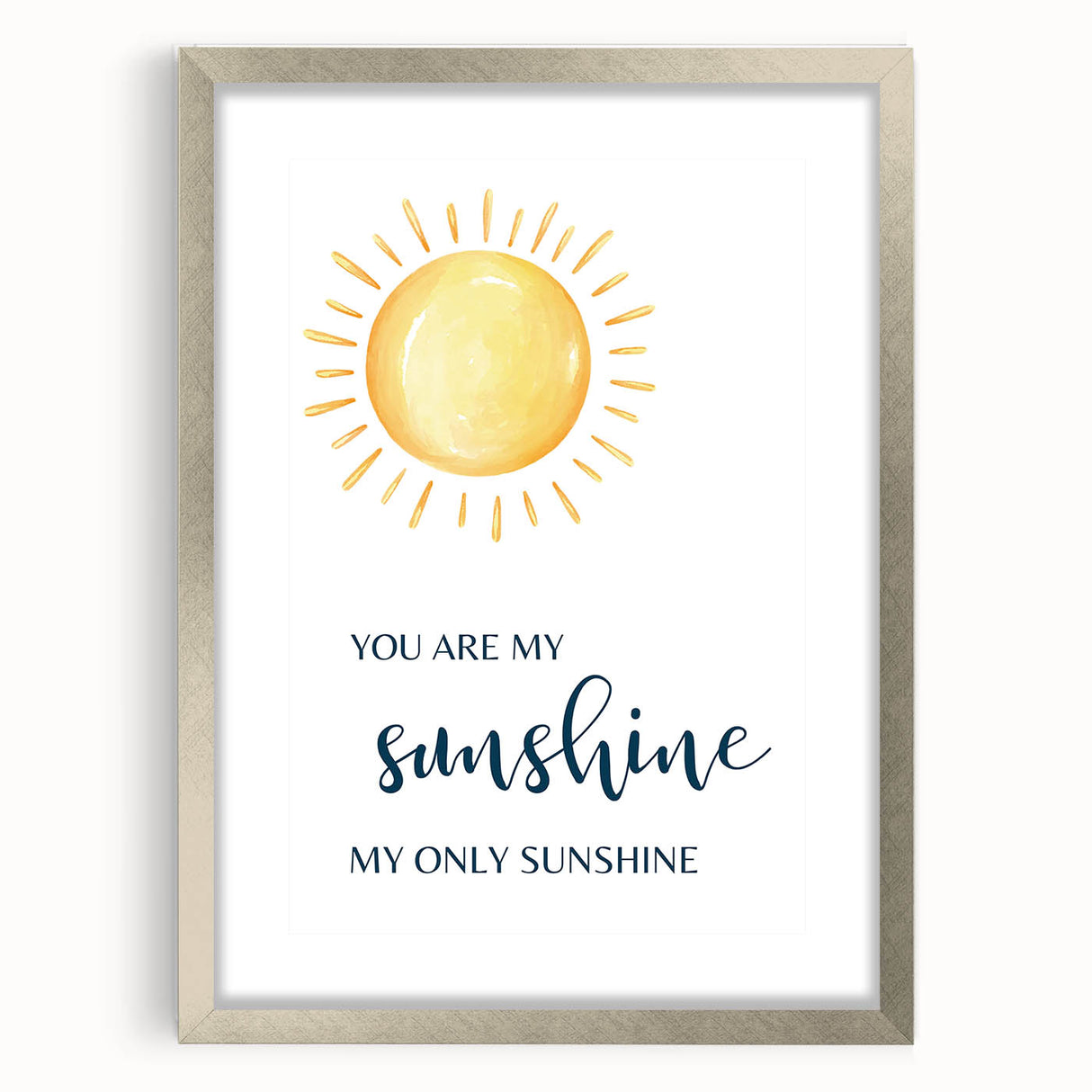You Are My Sunshine Print - Nursery Wall Art for Kids