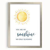 You Are My Sunshine Print - Nursery Wall Art for Kids