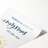 You Are My Sunshine Print - Nursery Wall Art for Kids