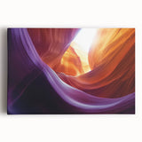 Stretched canvas artwork depicting a vibrant landscape of vast canyons, showcasing rich earth tones and intricate details, ideal for enhancing home decor.