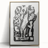 Modern Wall Art - Bold Black & White Crowing Rooster - Art Print