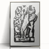 Modern Wall Art - Bold Black & White Crowing Rooster - Art Print