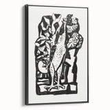 Modern Wall Art - Bold Black & White Crowing Rooster - Art Print