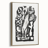 Modern Wall Art - Bold Black & White Crowing Rooster - Art Print