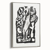 Modern Wall Art - Bold Black & White Crowing Rooster - Art Print