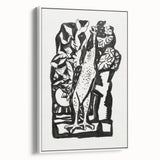 Modern Wall Art - Bold Black & White Crowing Rooster - Art Print