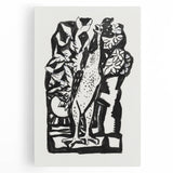 Modern Wall Art - Bold Black & White Crowing Rooster - Art Print