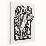 Modern Wall Art - Bold Black & White Crowing Rooster - Art Print