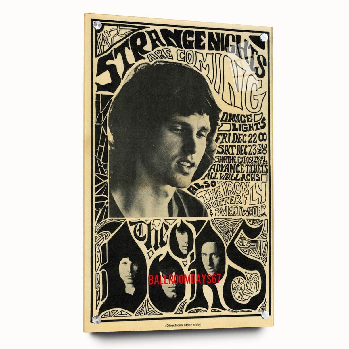 The Doors 1967 Concert Poster - Vintage Rock Music Art
