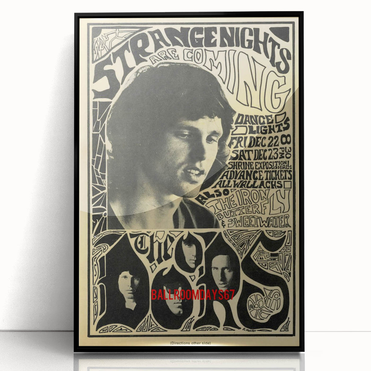 The Doors 1967 Concert Poster - Vintage Rock Music Art