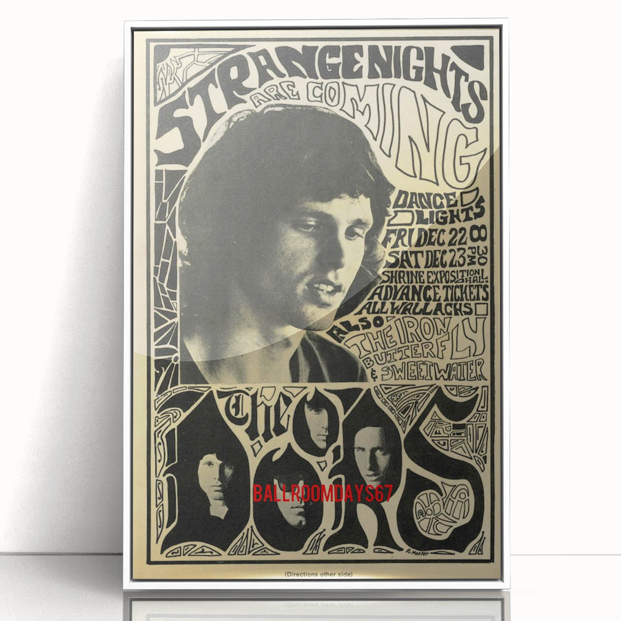 The Doors 1967 Concert Poster - Vintage Rock Music Art