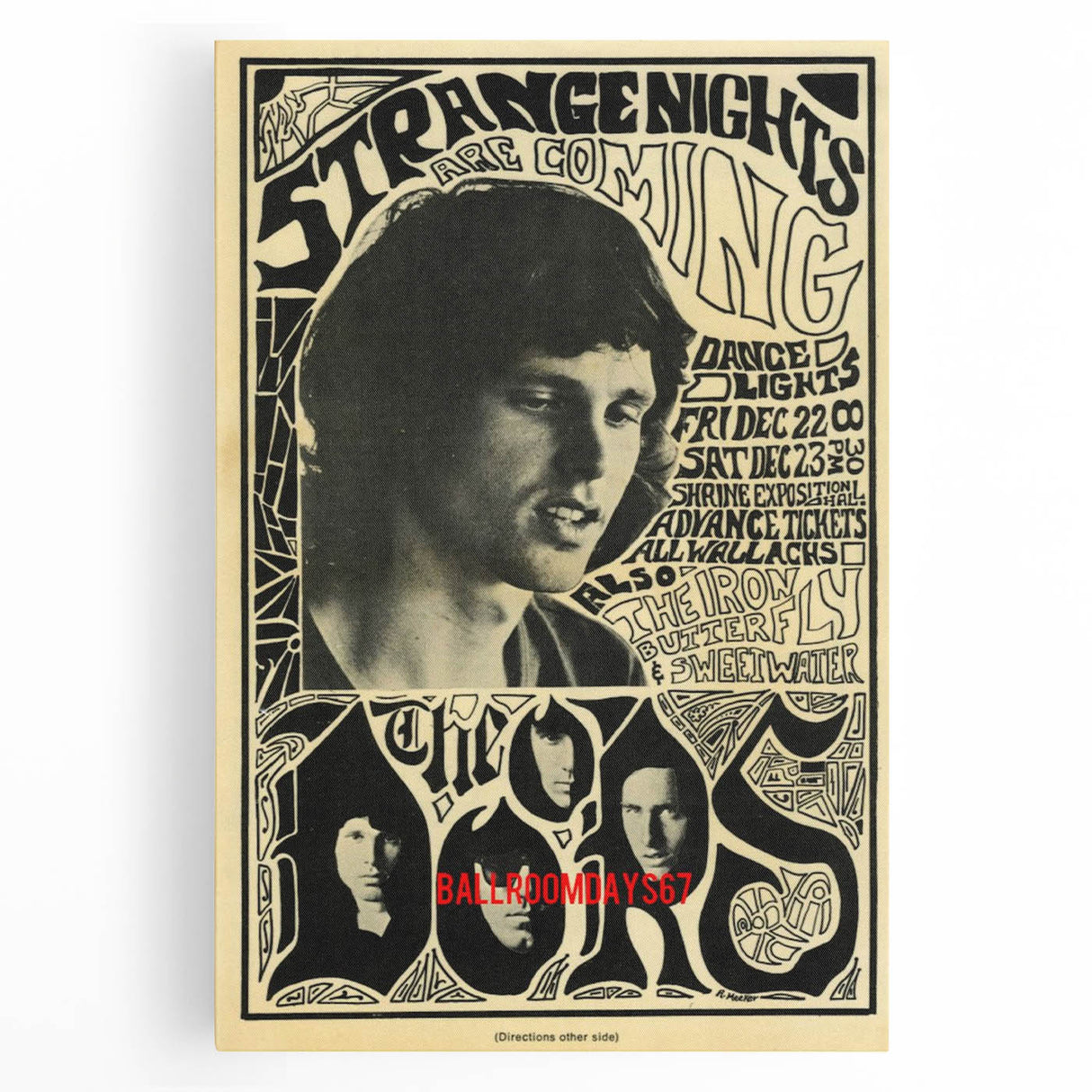 The Doors 1967 Concert Poster - Vintage Rock Music Art