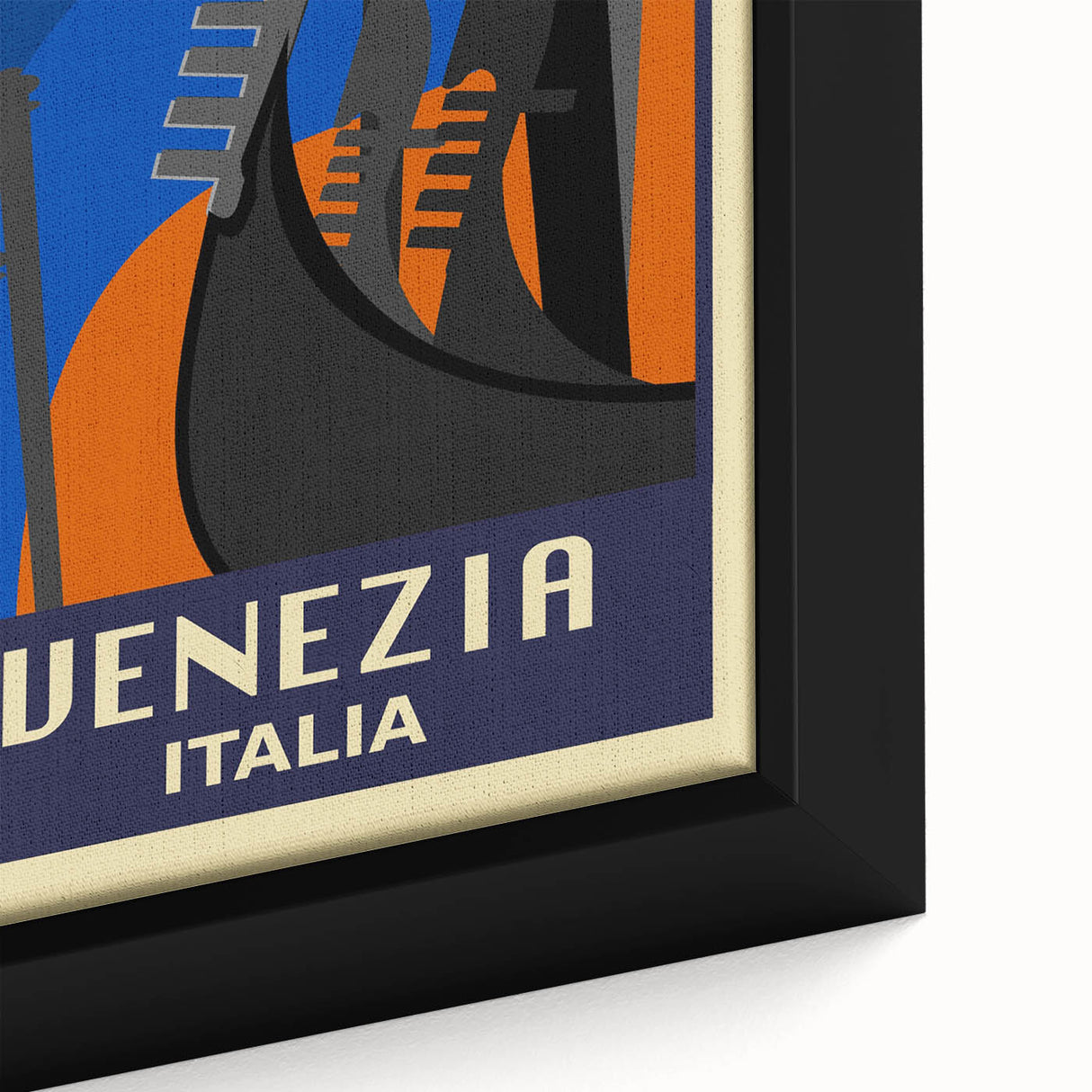 Retro Venice Travel Poster - Vintage Italy Gondola Wall Art