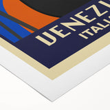 Retro Venice Travel Poster - Vintage Italy Gondola Wall Art