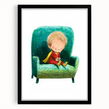 Nursery Wall Art - Superhero Boy Kids Room Art for Playroom