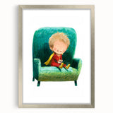 Nursery Wall Art - Superhero Boy Kids Room Art for Playroom