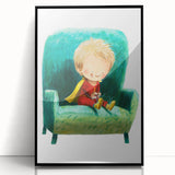 Nursery Wall Art - Superhero Boy Kids Room Art for Playroom