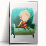 Nursery Wall Art - Superhero Boy Kids Room Art for Playroom