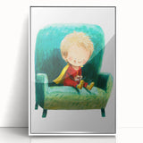 Nursery Wall Art - Superhero Boy Kids Room Art for Playroom