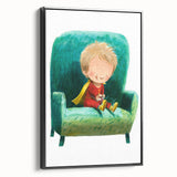 Nursery Wall Art - Superhero Boy Kids Room Art for Playroom