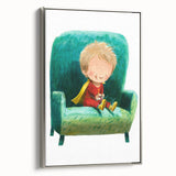 Nursery Wall Art - Superhero Boy Kids Room Art for Playroom