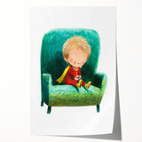 Nursery Wall Art - Superhero Boy Kids Room Art for Playroom