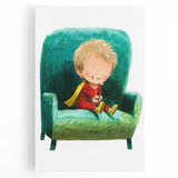 Nursery Wall Art - Superhero Boy Kids Room Art for Playroom