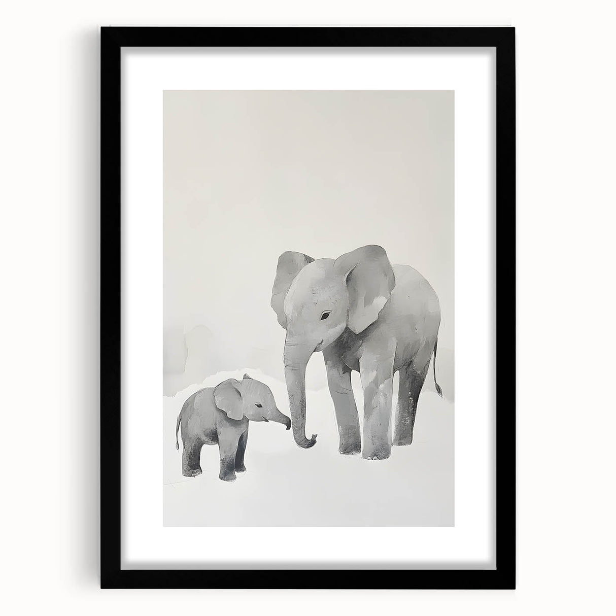 Elephant Family Nursery Wall Art – Baby Room & Kids Room Decor