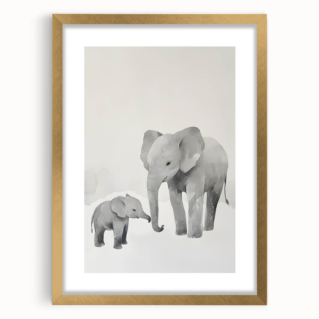 Elephant Family Nursery Wall Art – Baby Room & Kids Room Decor