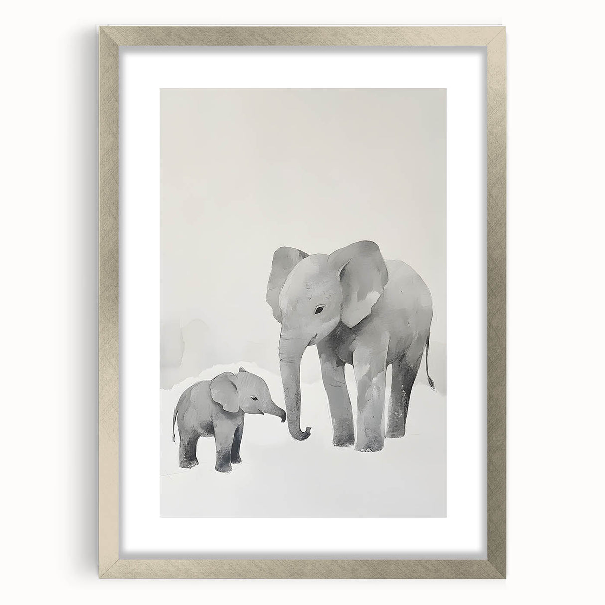 Elephant Family Nursery Wall Art – Baby Room & Kids Room Decor