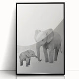 Elephant Family Nursery Wall Art – Baby Room & Kids Room Decor