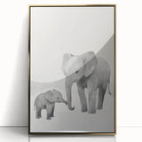 Elephant Family Nursery Wall Art – Baby Room & Kids Room Decor