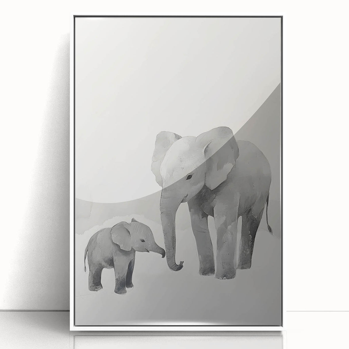 Elephant Family Nursery Wall Art – Baby Room & Kids Room Decor