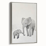 Elephant Family Nursery Wall Art – Baby Room & Kids Room Decor