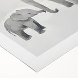 Elephant Family Nursery Wall Art – Baby Room & Kids Room Decor