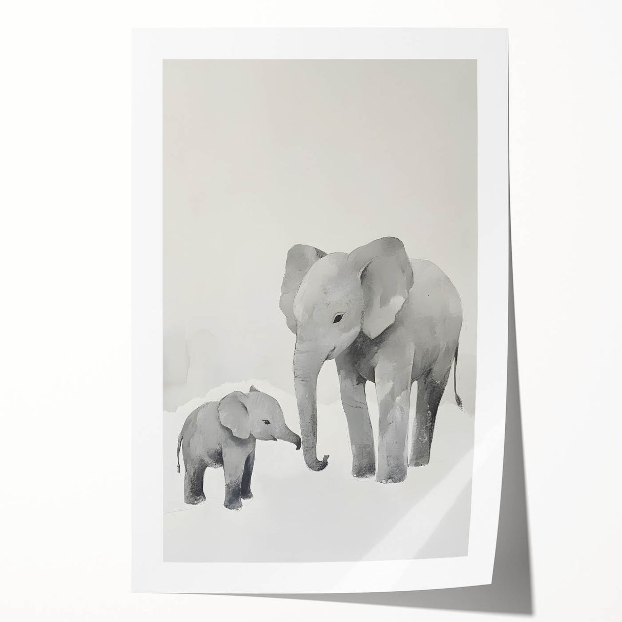 Elephant Family Nursery Wall Art – Baby Room & Kids Room Decor