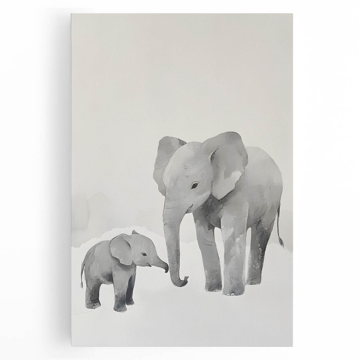 Elephant Family Nursery Wall Art – Baby Room & Kids Room Decor