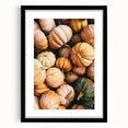 Extra large abstract art print featuring textured fall colors on a black framed canvas, ideal for living room decor.
